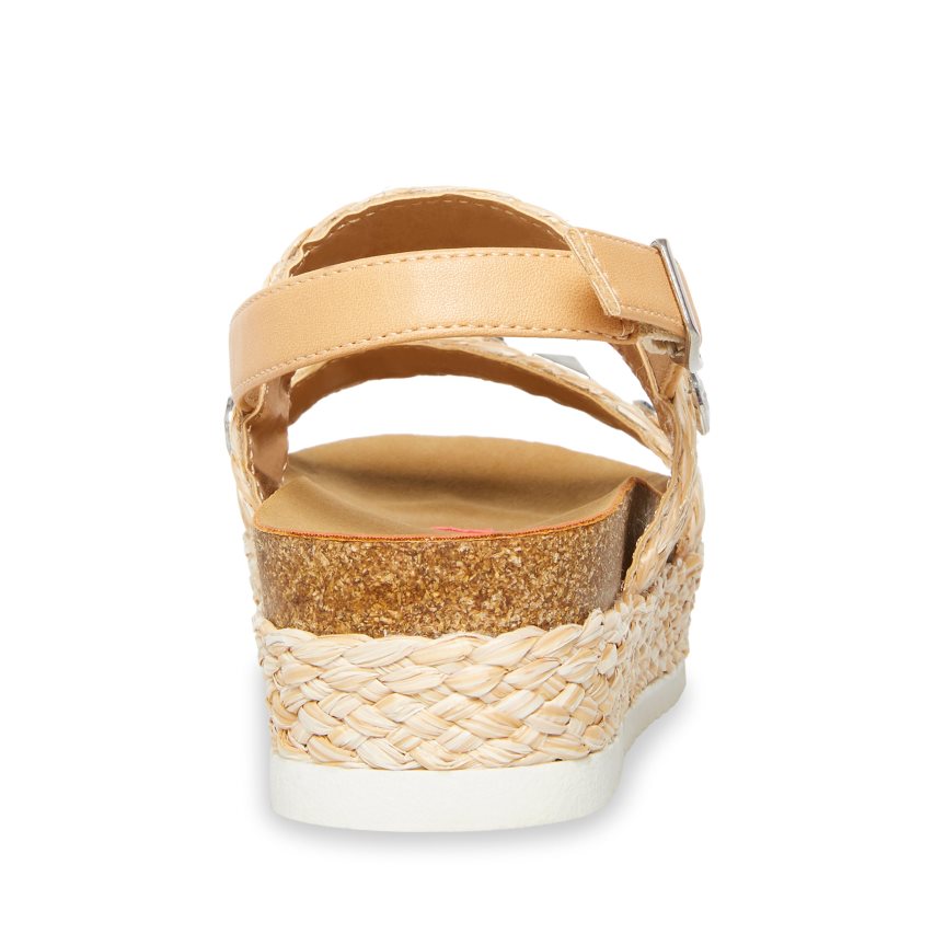 Sandalias de Plataforma Steve Madden Jgemston Raffia Niños Marrones Claro | ES EU60ES